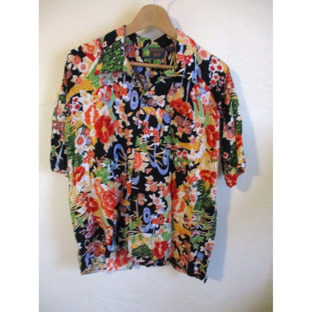 VTG Roundy Bay Loud Aloha Shirt Size XL Soft Rayon Loop Collar